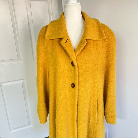 Set of 3 yellow:retro-50’s swing mohair-wool mix coat w/scarf & flip mitts - Picture 16 of 16